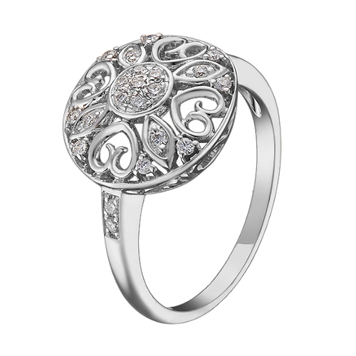 Кольцо из белого золота с бриллиантами SOVA Classic. Артикул: 119157820201 - Ювелирный Дом SOVA Jewelry House 