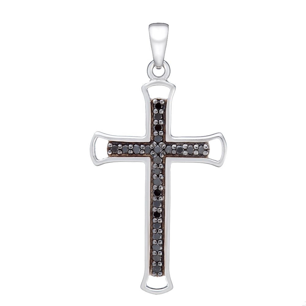 Крестик из белого золота с бриллиантами SOVA Classic. Артикул: 310407420202 - Ювелирный Дом SOVA Jewelry House