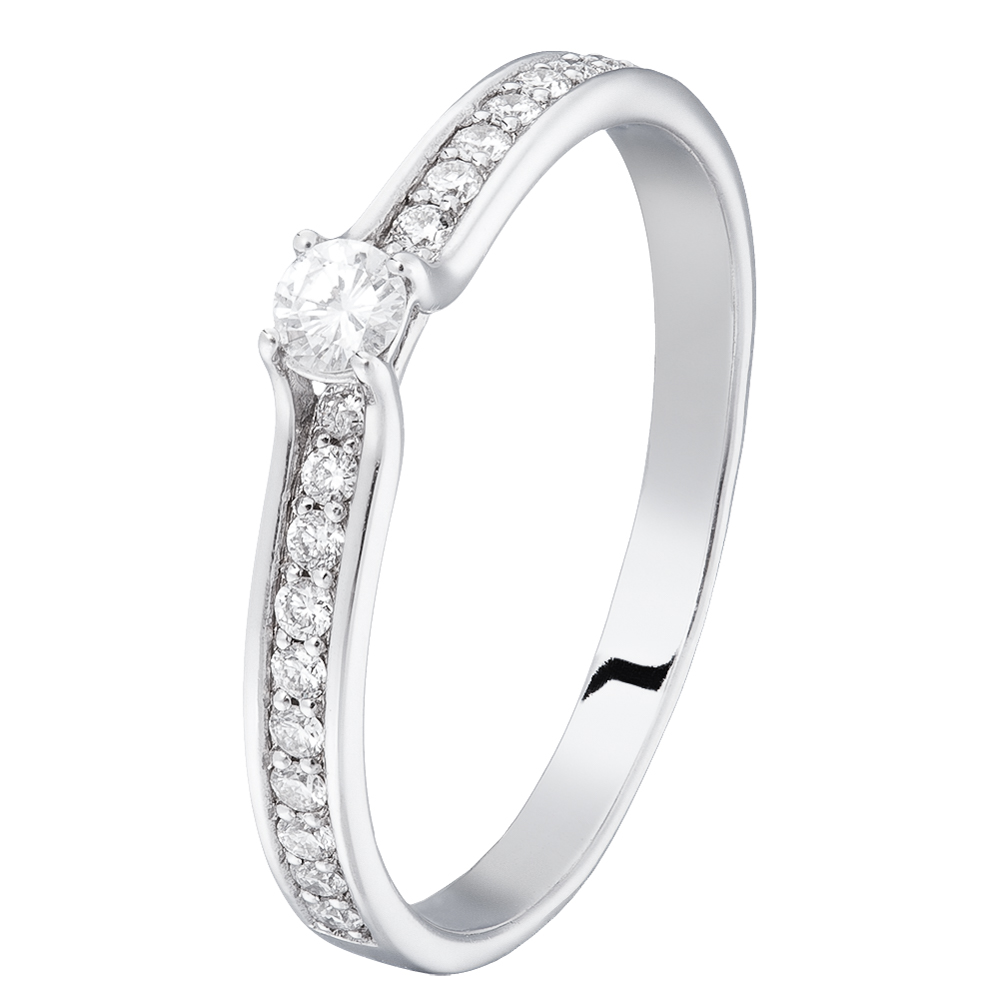 Кольцо из белого золота Dress code с бриллиантами. Артикул: 110151120201 - Ювелирный Дом SOVA Jewelry House 