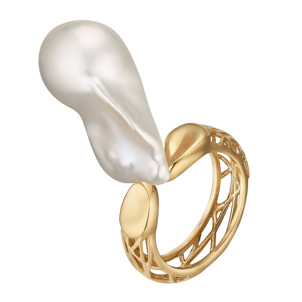 Кольцо из желтого золота с жемчугом Sophie. Артикул: 119181110301 - Ювелирный Дом SOVA Jewelry House 