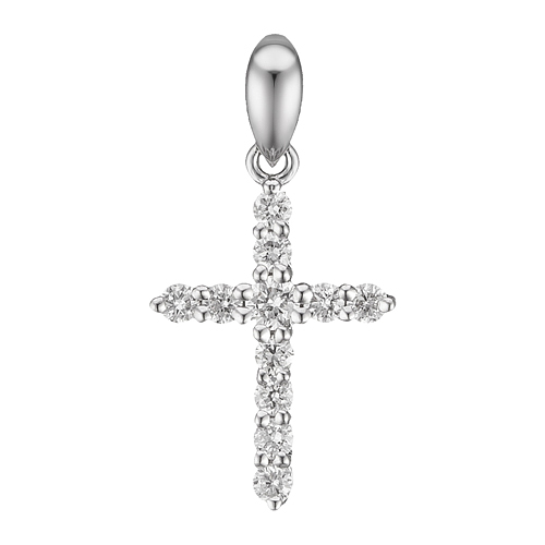 Крестик из белого золота с бриллиантами SOVA Classic. Артикул: 310533120202 - Ювелирный Дом SOVA Jewelry House