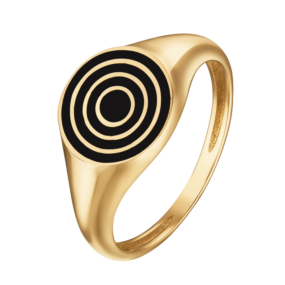 Кольцо из желтого золота с эмалью Savanna. Артикул: 119190010301 - Ювелирный Дом SOVA Jewelry House 