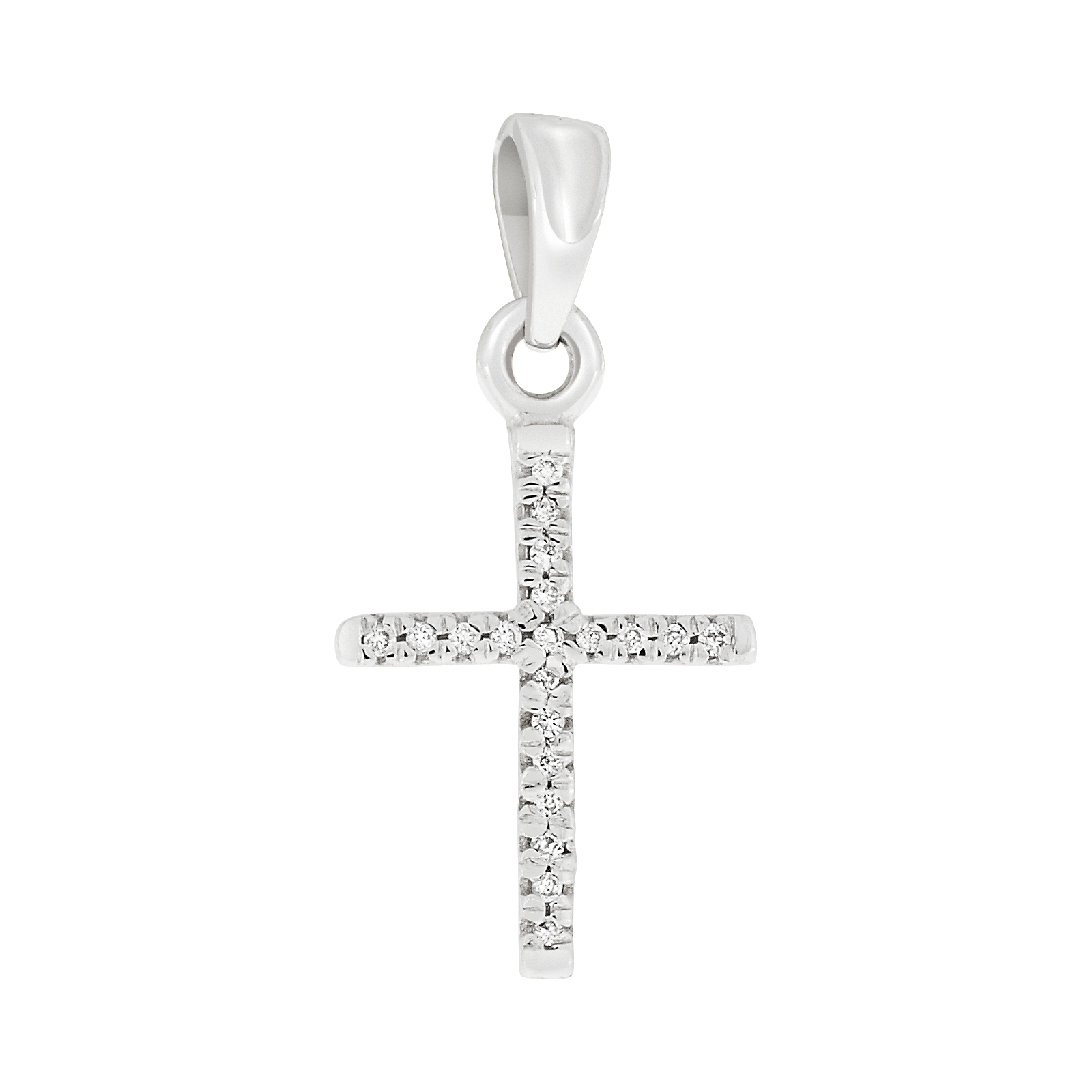 Крестик из белого золота с бриллиантами SOVA Classic. Артикул: 310138120201 - Ювелирный Дом SOVA Jewelry House