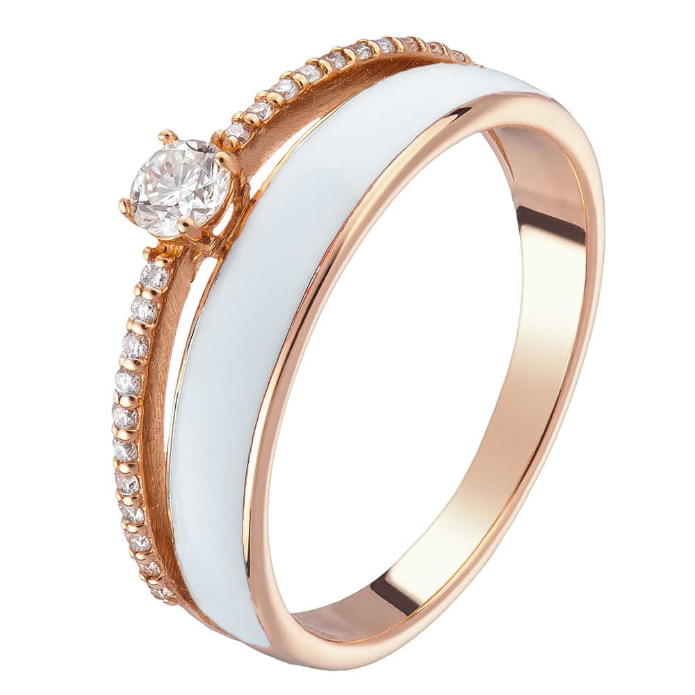 Кольцо из красного золота с бриллиантами SOVA Classic. Артикул: 110322720101 - Ювелирный Дом SOVA Jewelry House 