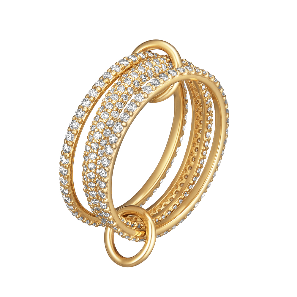Кольцо из желтого золота с бриллиантами Dress code. Артикул: 110759120301 - Ювелирный Дом SOVA Jewelry House 