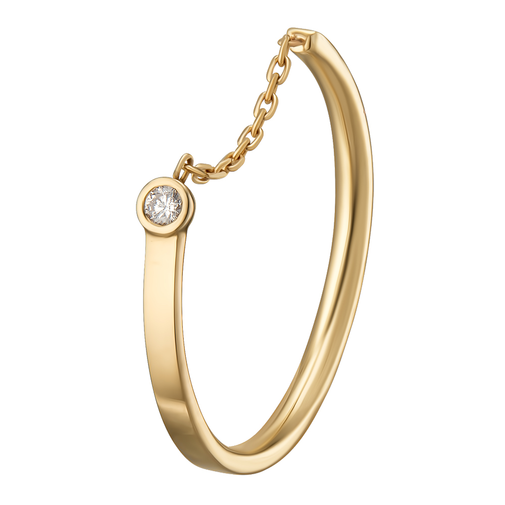 Кольцо из желтого золота с бриллиантом Dress code. Артикул: 110899720301 - Ювелирный Дом SOVA Jewelry House 