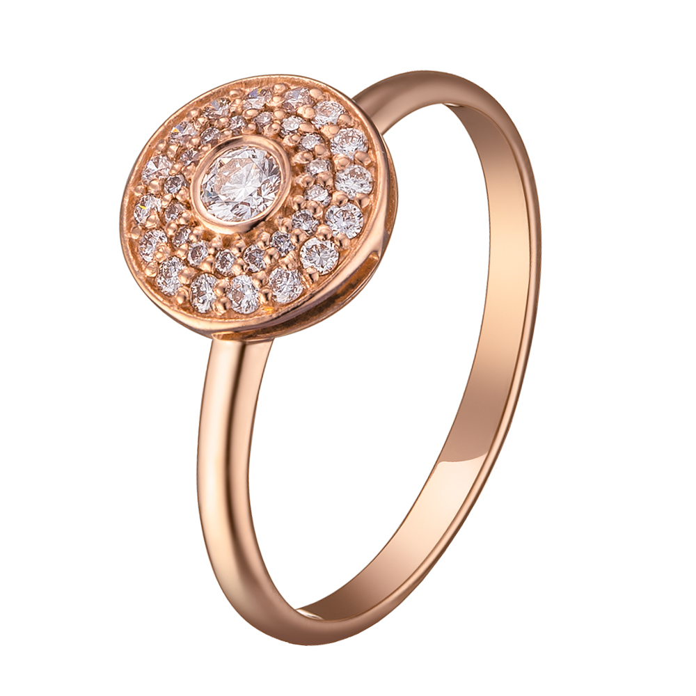 Кольцо из красного золота с бриллиантами Dress code. Артикул: 119139120101 - Ювелирный Дом SOVA Jewelry House 