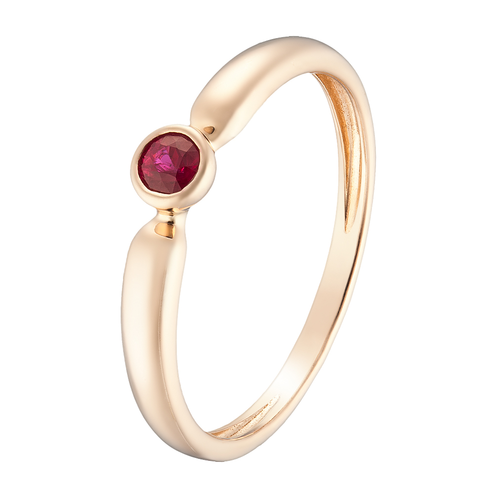 Кольцо из красного золота с рубином Акварель. Артикул: 119120300101 - Ювелирный Дом SOVA Jewelry House 