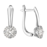 Серьги из белого золота Dress code. Артикул: 219203120201 - Ювелирный Дом SOVA Jewelry House