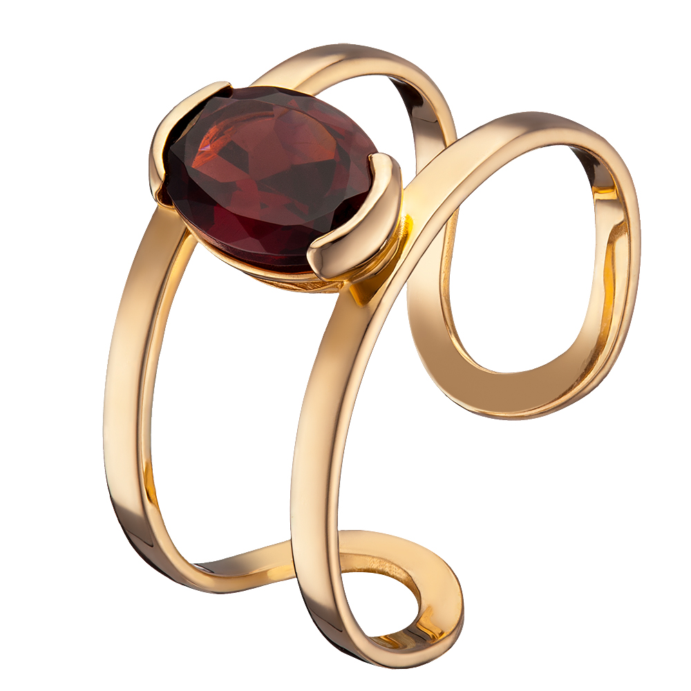 Кольцо из красного золота с гранатом-пироп SOVA Classic. Артикул: 119083710101 - Ювелирный Дом SOVA Jewelry House 