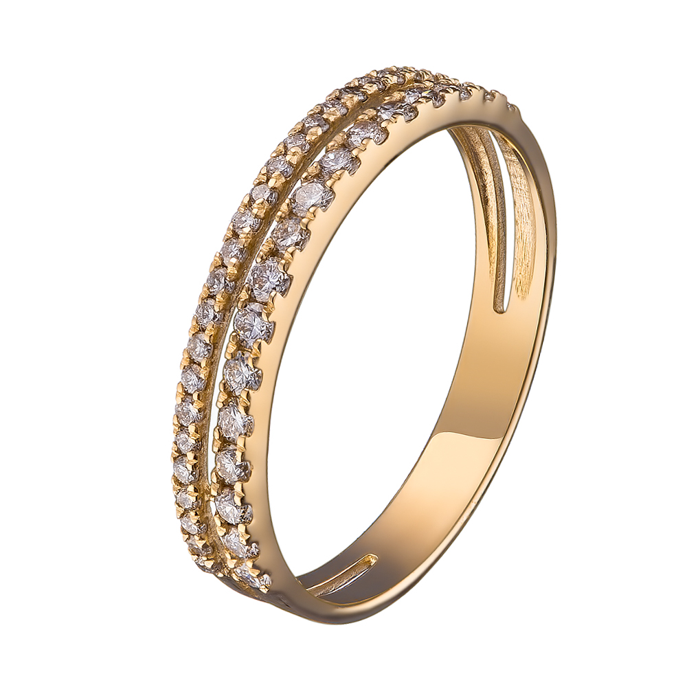 Кольцо из желтого золота с бриллиантами Dress code. Артикул: 110596820301 - Ювелирный Дом SOVA Jewelry House 