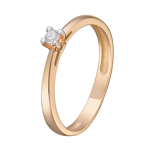 Кольцо из красного золота с бриллиантами SOVA Classic. Артикул: 119124020101 - Ювелирный Дом SOVA Jewelry House 