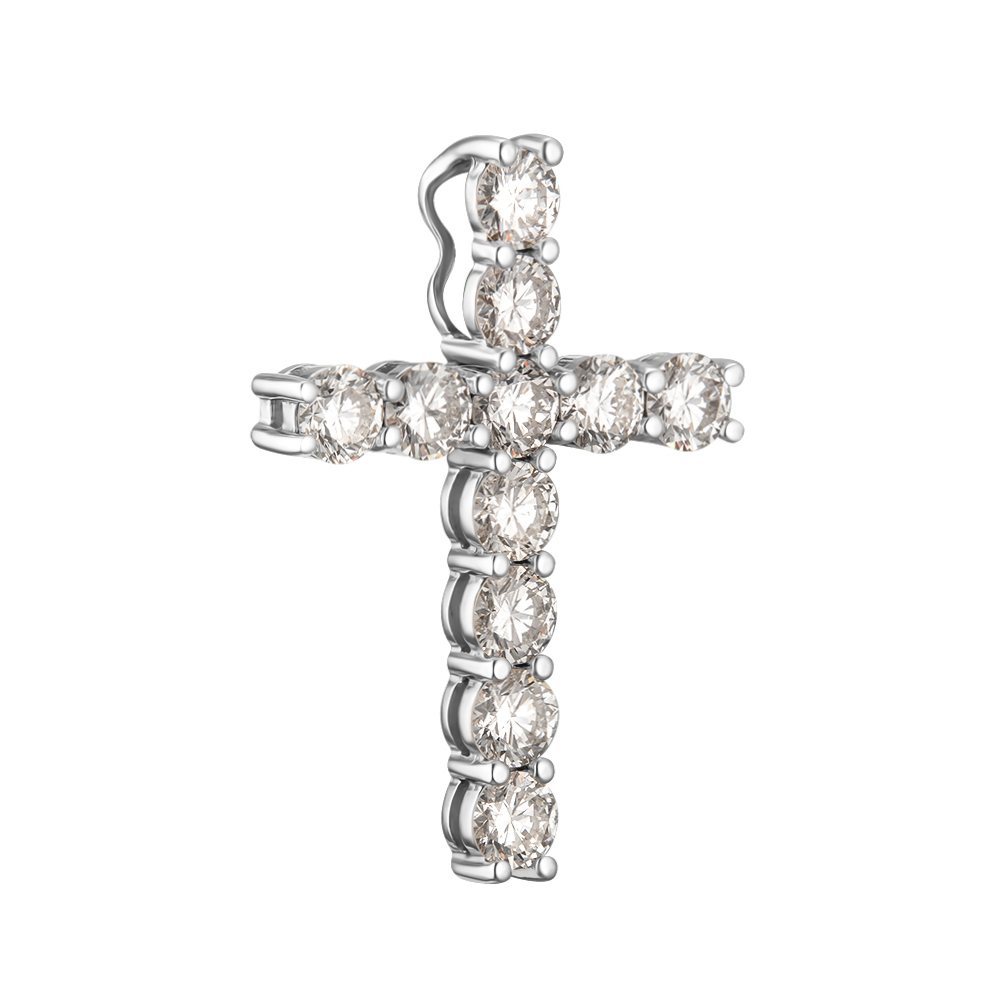 Крестик из белого золота с бриллиантами Dress code. Артикул: 310870320201 - Ювелирный Дом SOVA Jewelry House