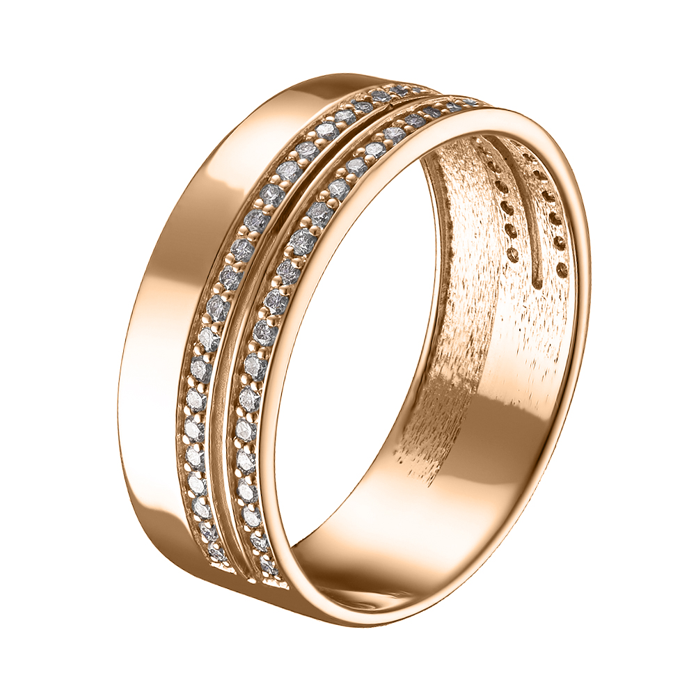 Кольцо из красного золота с бриллиантами Dress code. Артикул: 110597120101 - Ювелирный Дом SOVA Jewelry House 