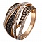 Кольцо из красного золота с бриллиантами SOVA Classic. Артикул: 119090520104 - Ювелирный Дом SOVA Jewelry House 