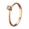 Кольцо из красного золота с бриллиантом Dress code. Артикул: 119118320101 - Ювелирный Дом SOVA Jewelry House 
