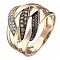 Кольцо из красного золота с бриллиантами SOVA Classic. Артикул: 119129120101 - Ювелирный Дом SOVA Jewelry House 