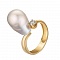 Кольцо из желтого золота с жемчугом и бриллиантом Sophie. Артикул: 119180920301 - Ювелирный Дом SOVA Jewelry House 