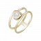 Кольцо из желтого золота с жемчугом Идеал. Артикул: 110155410301 - Ювелирный Дом SOVA Jewelry House 