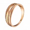 Кольцо из красного золота с фианитами SOVA Classic. Артикул: 110603910101 - Ювелирный Дом SOVA Jewelry House 